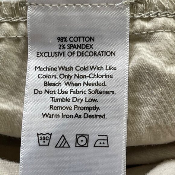 Eddie Bauer Cropped Cargo Pants Women's 12 TALL Khaki Outdoors Hiking Casual - Picture 6 of 12